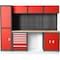 Chery Industrial Multifunctional Steel Garage Storage Cabinet W/ Doors, Sliding Drawers Red-4-Pieces JINWB108ERD01 - alternate 1